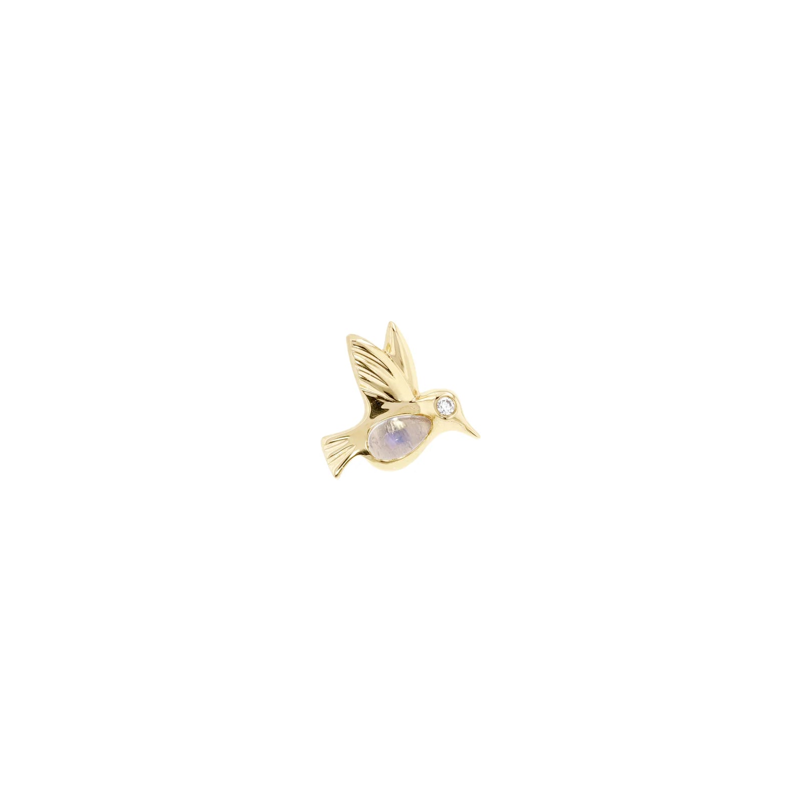 Body Gems: 14K Gold THREADLESS Hummingbird End