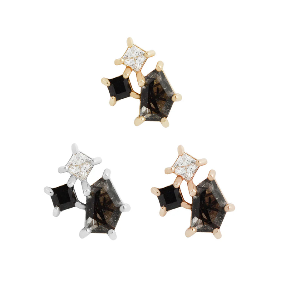 BJO Lyra : Tourmalated Quartz + Black Spinel + CZ