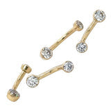 Body Gems Bezel Curved Barbell