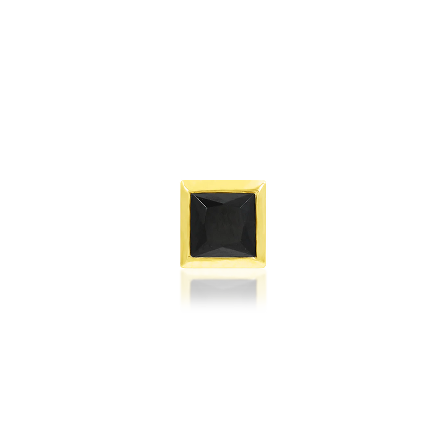 14k Gold and Black Square End